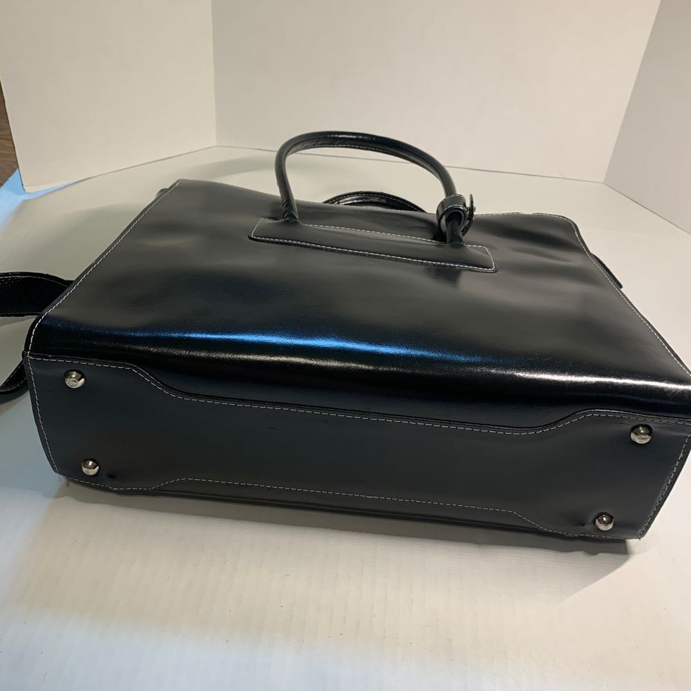 McKlein USA Lake Forest Black Top Grain Cowhide Leather Women's Laptop Briefcase - Picture 6 of 16